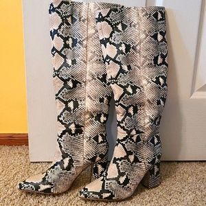 Snake skin boots